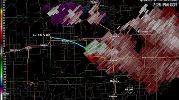Kennan-Ogema Tornado, June 14, 2019, Storm-relative Velocity Loop