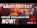 Anganwadi workers and helpers hold protest in Srinagar, demand regularisation