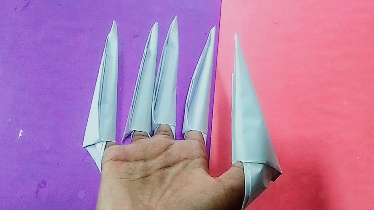 How to make a paper claw - YouTube
