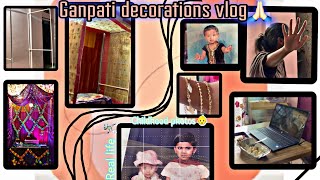 Ganpati decoration vlog part - 1 | decoration at home 🏡 | Itspunkgirl