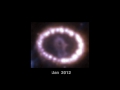 Hubble chronicles brightening of ring around supernova 1987a