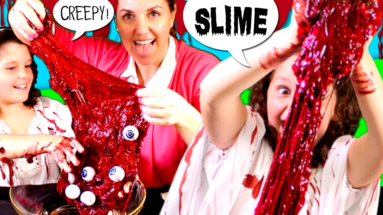 How To Make Blood Slime Diy Halloween Bloody Slime For Kids