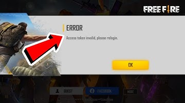 Access Token Invalid Please Relogin Free Fire/Network Connection Error/Game Not Opening after Update