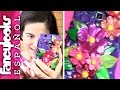 Cómo hacer Funda de móvil de silicona y esmalte de uñas, con flores