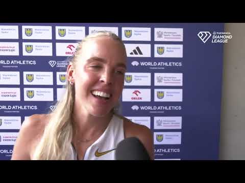 Keely Hodgkinson after 1:54! in first race of year in Silesia Diamond League