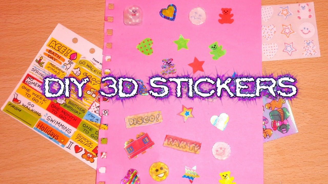 How to Make 3D Puffy Stickers using Hot Glue - YouTube