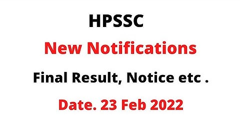 HPSSC New Notifications (23 Feb 2022)