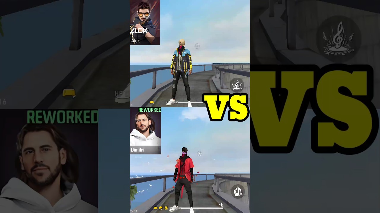 DJ ALOK VS DIMITRI CHARACTER 💥🆚 | CHARACTER ABILITY TEST | FREE FIRE CHARACTER VERSUS 