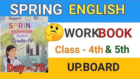 UP.Board Class - 4th & 5th || Spring Workbook || 😢 Revision , Day - 78