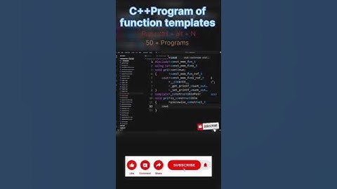 program of function templates in C++ | #shorts #ytshorts #python  #youtubeshorts #ai #c #trending