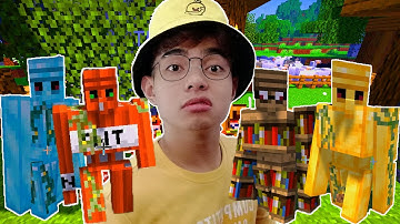 ThắnG Tê Tê Tạo Ra Iron Golem Kim Cương Iron Golem Vàng Iron Golem TNT