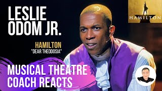 Musical Theatre Coach Reacts (HAMILTON - DEAR THEODOSIA), Leslie Odom Jr.