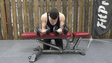 Palms-Up Dumbbell Wrist Curl Over A Bench | FitProSport | App for Android & iOS