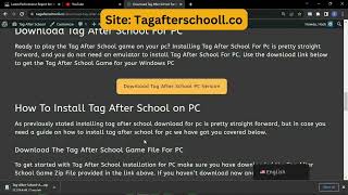 How to Download Tag After School For PC Now