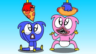 Baby Huggy So Sad With Baby Kissy Poppy Playtime Animation