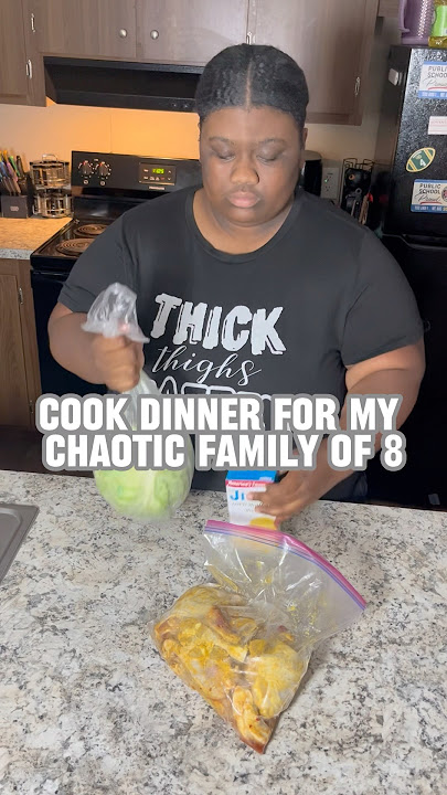 Cook dinner for my chaotic family of 8🫨 #cooking #cookingvlog #cookwithme #dinner