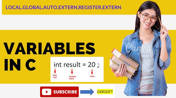 VARIABLES IN C | LOCAL | GLOBAL | AUTO  | STATIC | EXTERN | REGISTER | C | VARIABLE