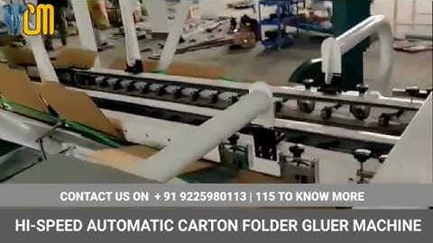 Hi Speed Automatic Carton Folder Gluer