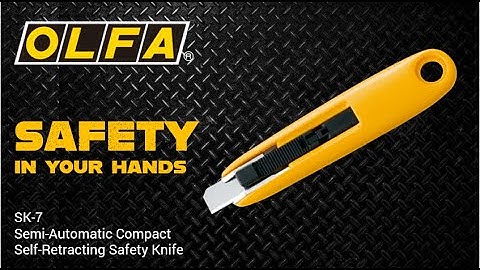 OLFA SK-7 Semi-Automatic Compact Self-Retracting Safety Knife Product Highlights