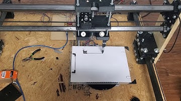 3D printed CNC router running on arduino GRBL. test run with no tool mounted