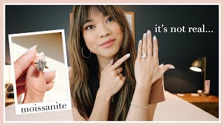 All about my moissanite engagement ring! // 2 carat oval solitaire - why a diamond alternative!