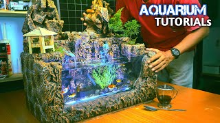 Удивительное украшение аквариума для аквариума для угла комнаты - Идеи украшения аквариума