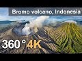 360°, Bromo volcano, Java, Indonesia, 4K aerial video