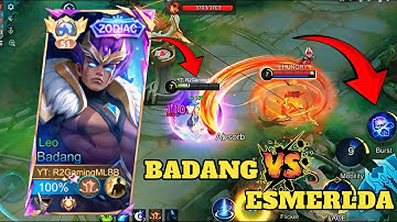 Badang vs esmerlda who will win exp solo rank 💪| badang best build and emblem 2025🔥