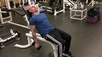 Incline Offset Dumbell Curl