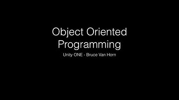 Richland College Unity ONE:  OOP Lecture Part 1