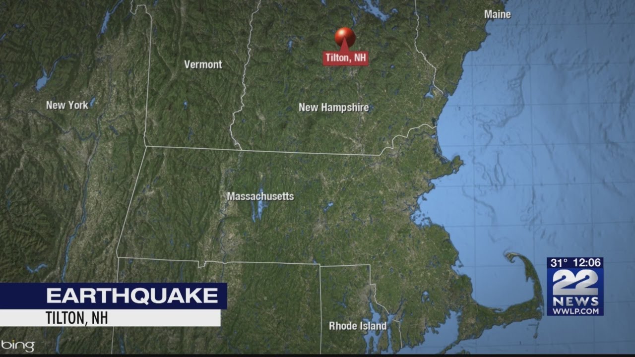 2.1 magnitude earthquake in New Hampshire Monday morning YouTube