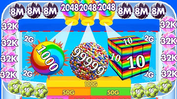 Satisfying Mobile Game / Bounce Merge - Ball Run 2048 Level Up Game Walkthrough Android iOS part 2