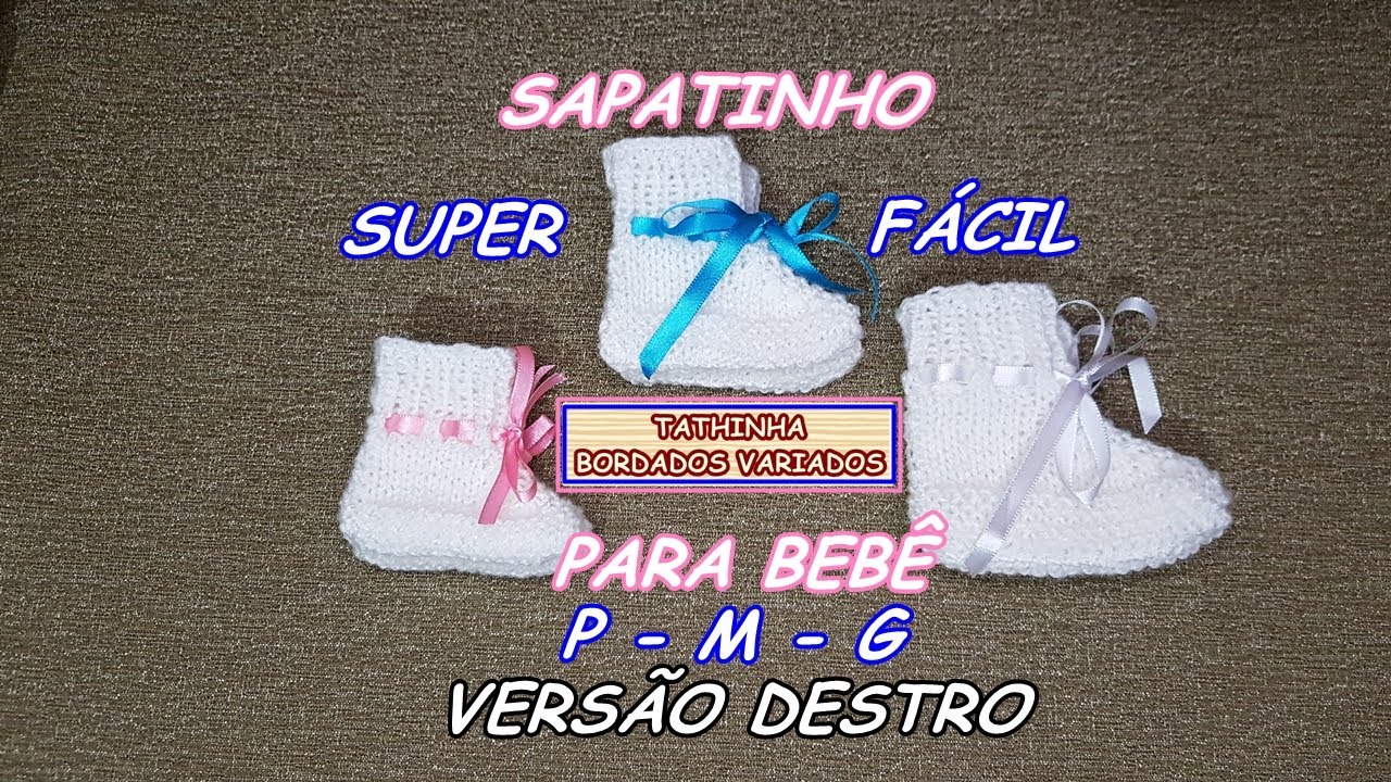 *280* BOTINHA DE LÃ EM TRICÔ PARA BEBÊ DE 0 A 12  MESES * TATHINHA