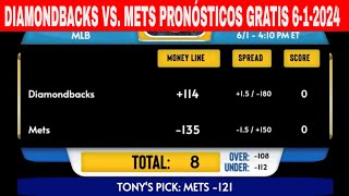 Arizona Diamondbacks vs New York Mets 6/1/2024 Pronósticos GRATIS de la MLB para Hoy