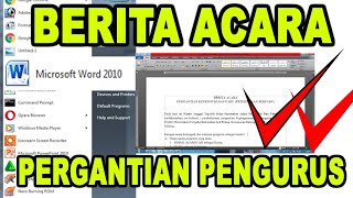 contoh Berita Acara Pergantian Pengurus Kepengurusan Organisasi - Revitalisasi