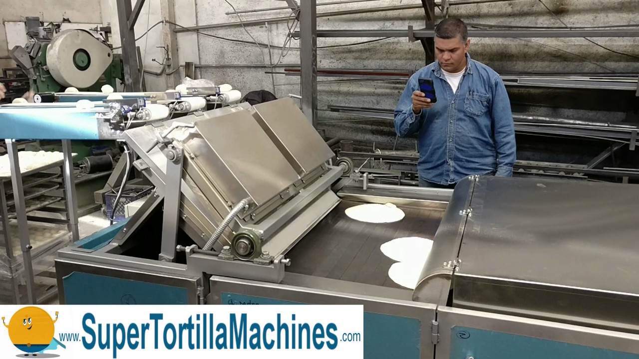 T7000 Wheat Flour Tortilla Machine Feeder Press Oven Cooler