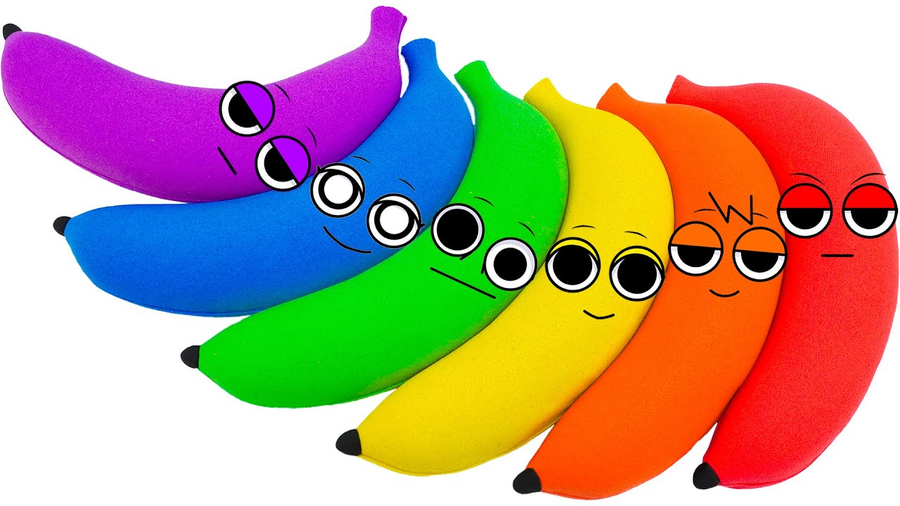 Satisfying Video | How To Make Rainbow Banana From Kinetic Sand Cutting ASMR | Yo Yo Candy