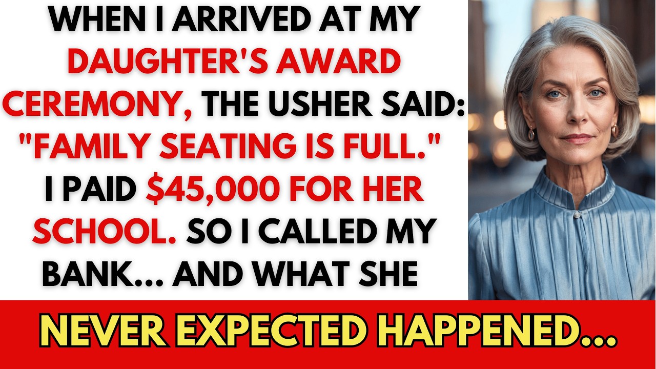 When I Arrived at My Daughter's Award Ceremony, The Usher Said: 