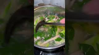 termite mushrooms cooked in luffa soup #food #cook #cooking #goodfood #shorts