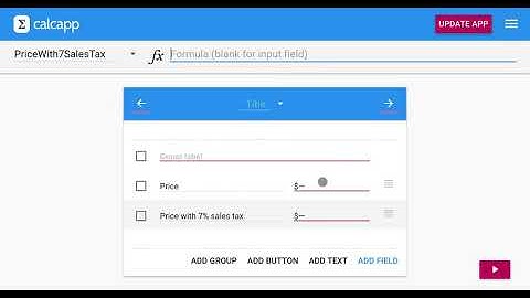 Creating the simplest possible app with Calcapp