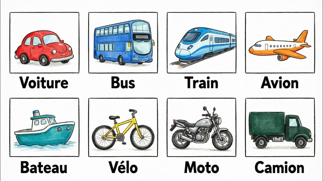 Aprende los medios de transporte en francés ✍️