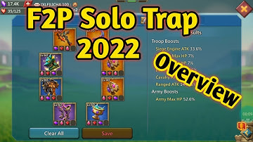 Lords Mobile F2O Solo Trap | New Troops Comp | Overview In Lords Mobile Gameplay.