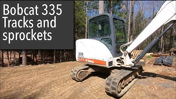 Replacing bobcat excavator rubber tracks