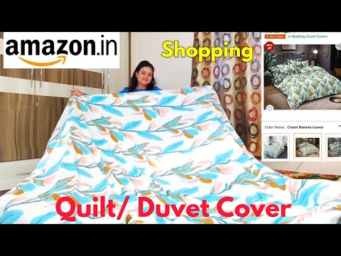 रजाई कवर Quilt Cover Duvet Cover Amazon Quilt Cover Review| Mil Furnishings Duvet