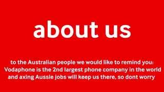 Vodafone Australia Explains Recently Announced Job Cuts - Parody