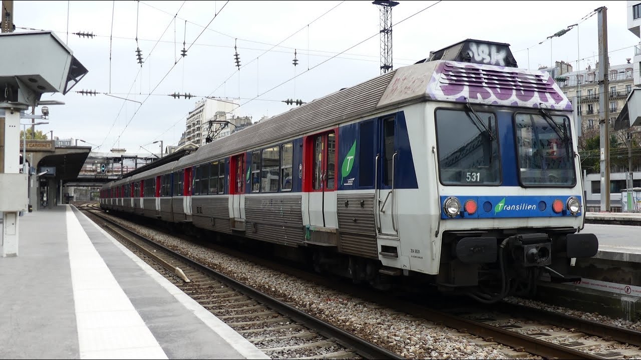 Les trains de Paris St Lazare - YouTube