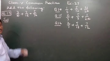 Class 5,Mathematics, Commom Fractions,Ex 27,(Part 2),By Manoj Prasad karn.