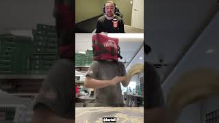 Dominos Pizza Worker Vs Papa Johns Pizza Worker! 😳🤯 #shorts
