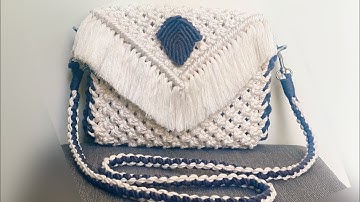 Hướng dẫn cách làm túi đeo chéo Macrame-macrame crossbody bag #Handmade #macramebag