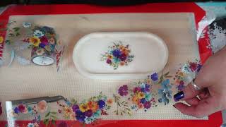 Mother's Day resin trinket tray using my new Washi Ped Tape and of course Laura's glitters Video 454
